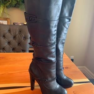 BCBG Max Azari black high boots